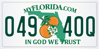 FL license plate 0494OQ