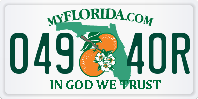 FL license plate 0494OR