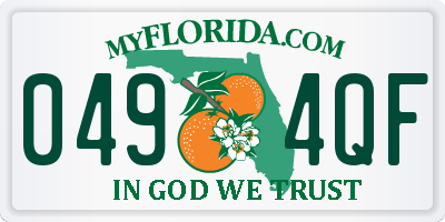 FL license plate 0494QF
