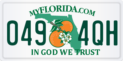 FL license plate 0494QH
