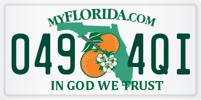 FL license plate 0494QI