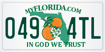 FL license plate 0494TL