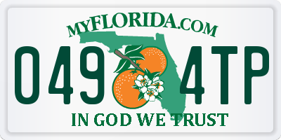 FL license plate 0494TP