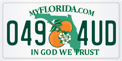FL license plate 0494UD