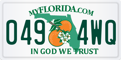 FL license plate 0494WQ