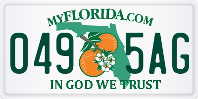 FL license plate 0495AG