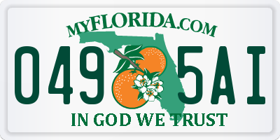 FL license plate 0495AI