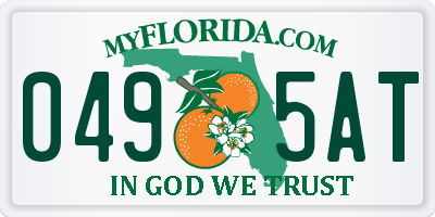 FL license plate 0495AT