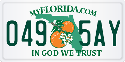 FL license plate 0495AY