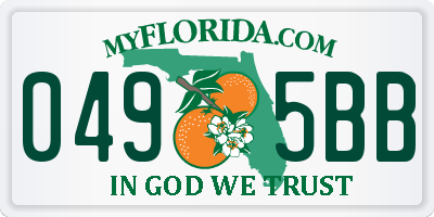 FL license plate 0495BB