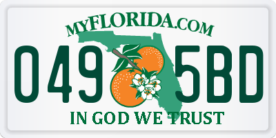 FL license plate 0495BD