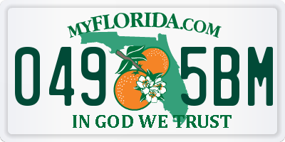 FL license plate 0495BM