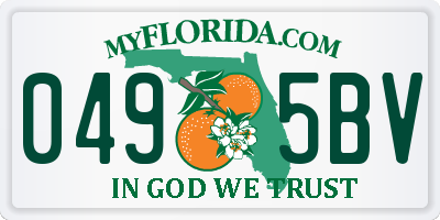 FL license plate 0495BV
