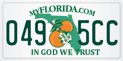 FL license plate 0495CC