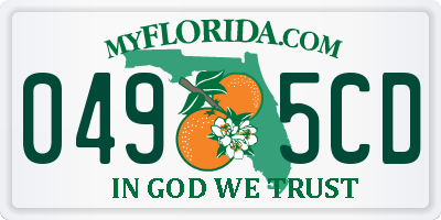 FL license plate 0495CD