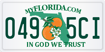 FL license plate 0495CI