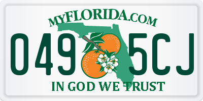 FL license plate 0495CJ