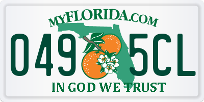 FL license plate 0495CL