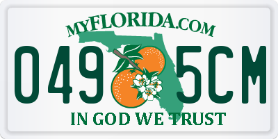 FL license plate 0495CM
