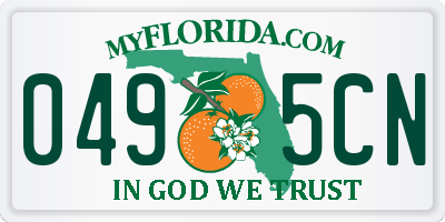 FL license plate 0495CN
