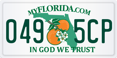 FL license plate 0495CP