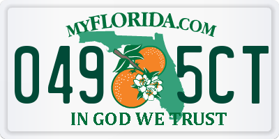 FL license plate 0495CT