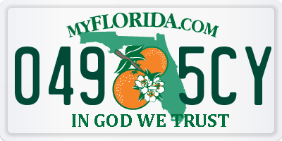FL license plate 0495CY