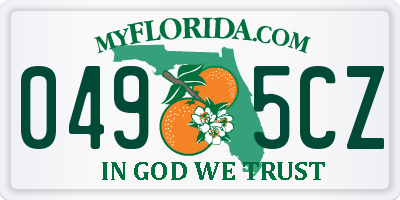 FL license plate 0495CZ