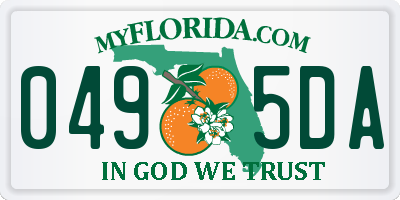 FL license plate 0495DA