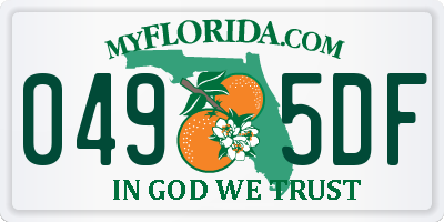 FL license plate 0495DF