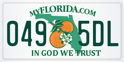 FL license plate 0495DL