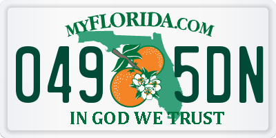 FL license plate 0495DN