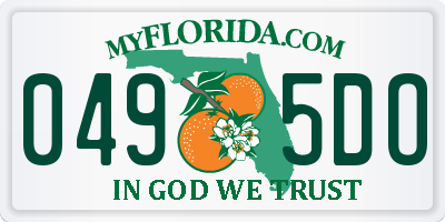 FL license plate 0495DO