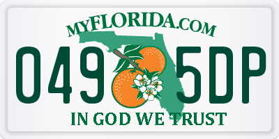 FL license plate 0495DP