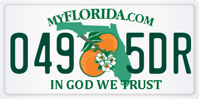 FL license plate 0495DR