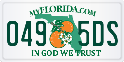 FL license plate 0495DS