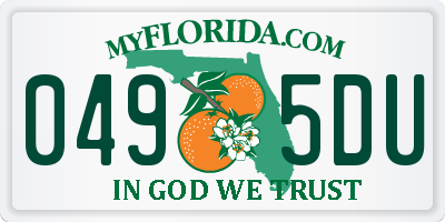 FL license plate 0495DU