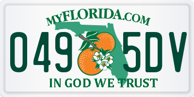 FL license plate 0495DV