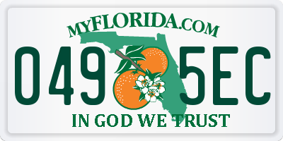 FL license plate 0495EC
