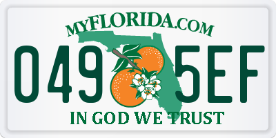 FL license plate 0495EF