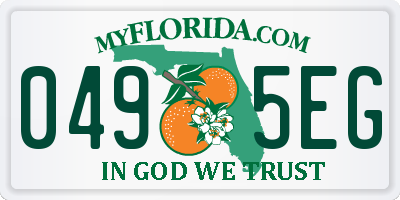 FL license plate 0495EG