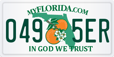 FL license plate 0495ER