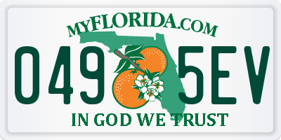 FL license plate 0495EV