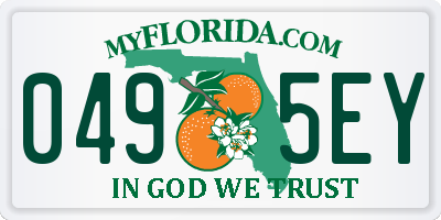 FL license plate 0495EY