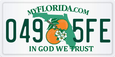 FL license plate 0495FE