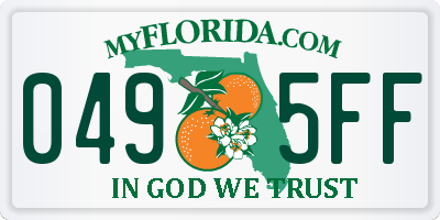 FL license plate 0495FF