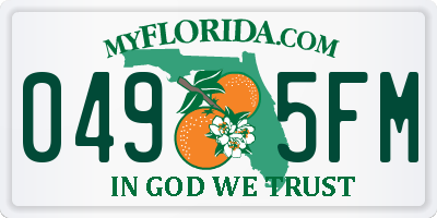 FL license plate 0495FM