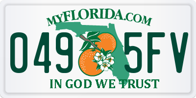 FL license plate 0495FV