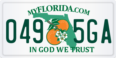 FL license plate 0495GA