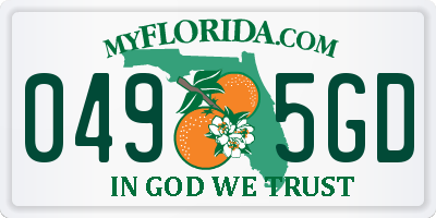 FL license plate 0495GD